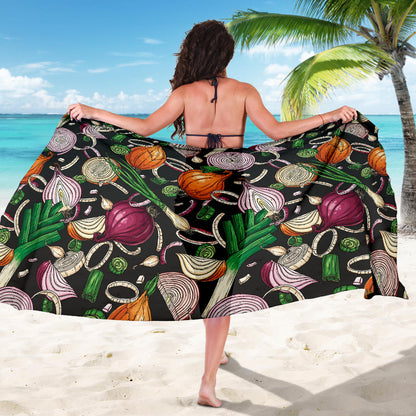 Onion Pattern Print Design A03 Sarong Pareo Wrap