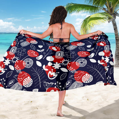 Nordic Pattern Print Design A02 Sarong Pareo Wrap