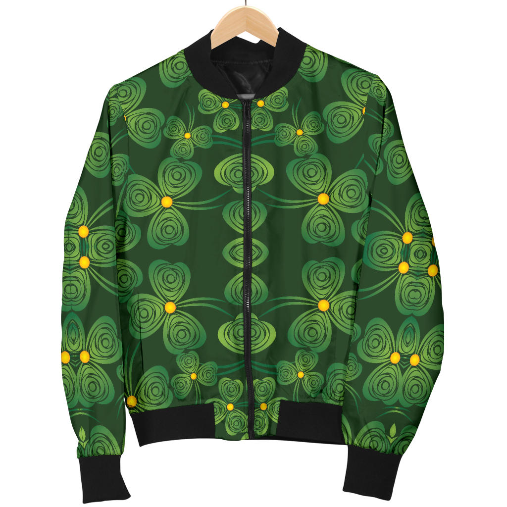Shamrock Pattern Men Bomber Jacket
