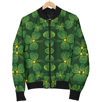Shamrock Pattern Men Bomber Jacket