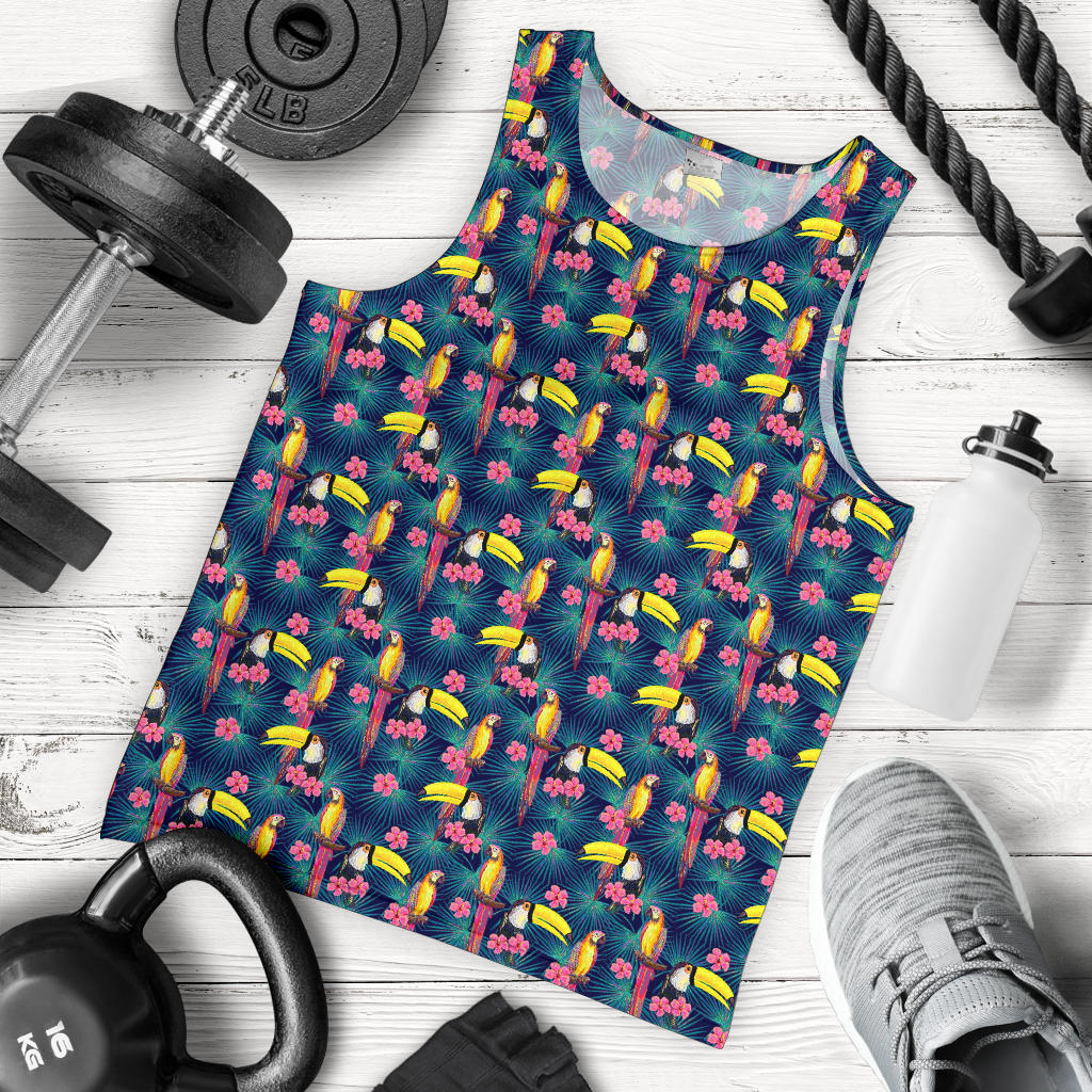 Toucan Parrot Design Men Tank Top