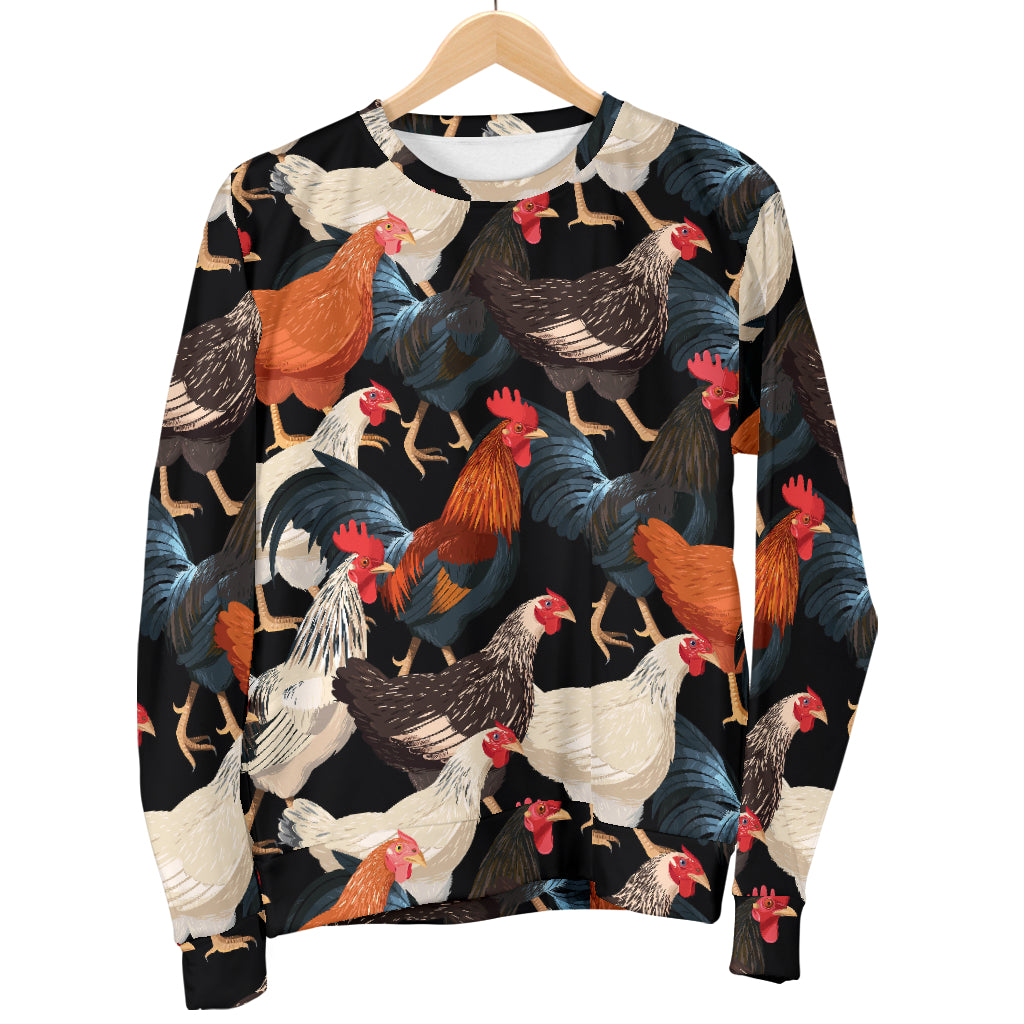 Chicken Print Pattern Women Long Sleeve Sweatshirt
