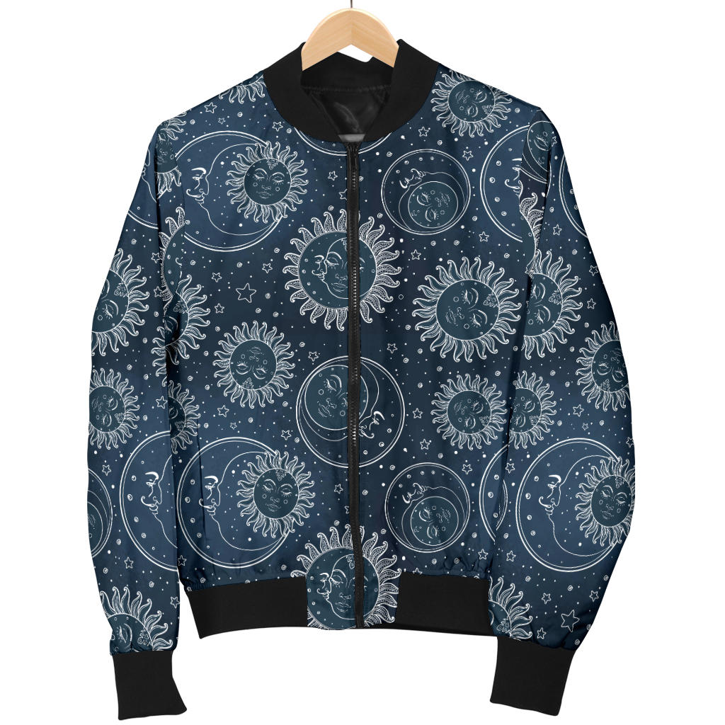 Sun Moon Tattoo Design Themed Print Men Bomber Jacket