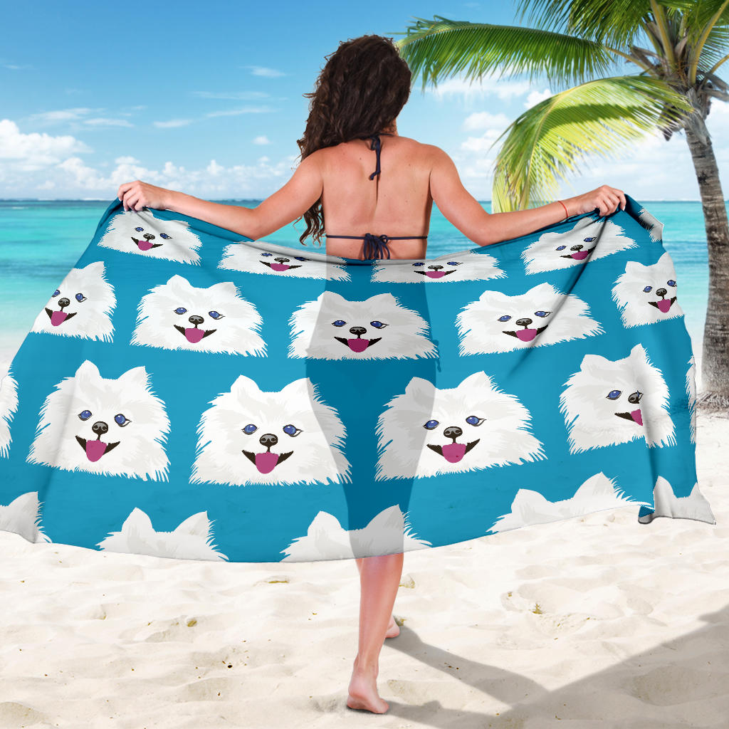 Pomeranians Pattern Print Design A05 Sarong Pareo Wrap