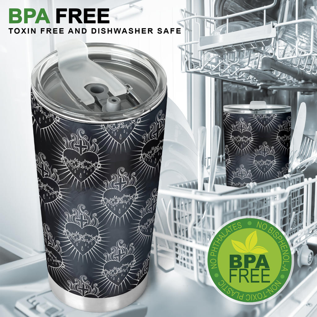 Christian Heart Tattoo Style Tumbler