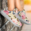 Floral Pink Butterfly Print Athletic Shoes