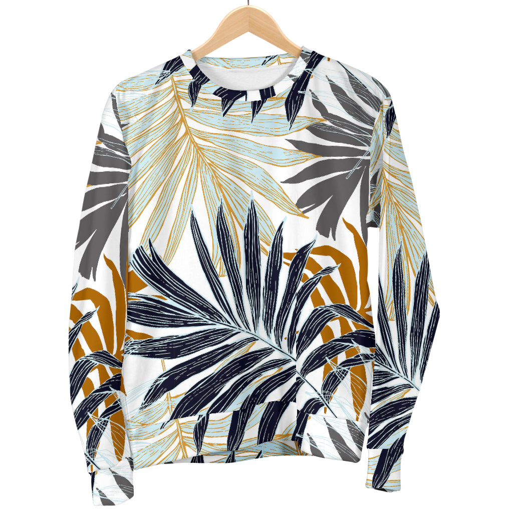 Colorful Tropical Palm Leaves Women Long Sleeve Sweatshirt
