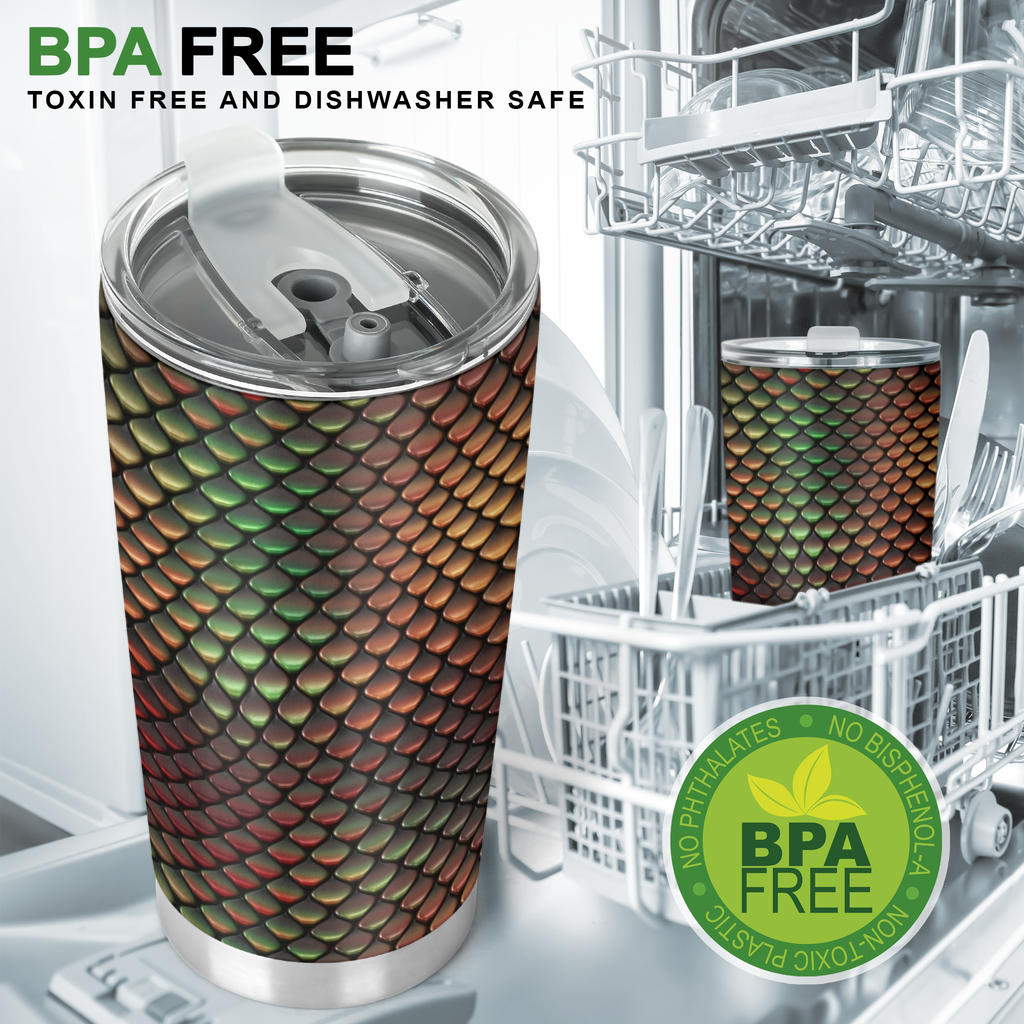 Snake Skin Colorful Print Tumbler