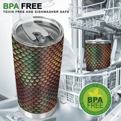 Snake Skin Colorful Print Tumbler