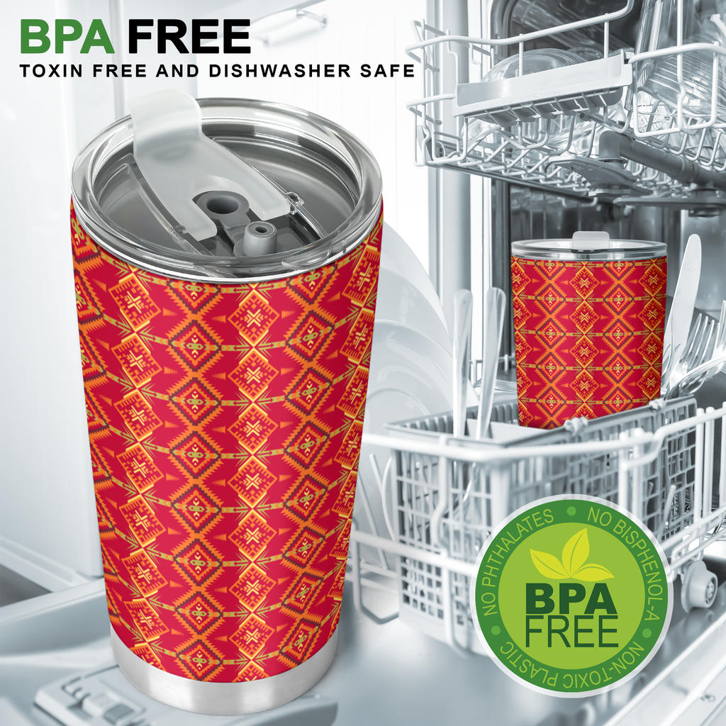 Southwest Aztec Design Themed Print Tumbler