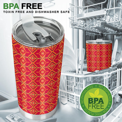 Southwest Aztec Design Themed Print Tumbler