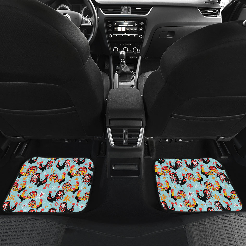 Rooster Themed Design Car Floor Mats Front Back
