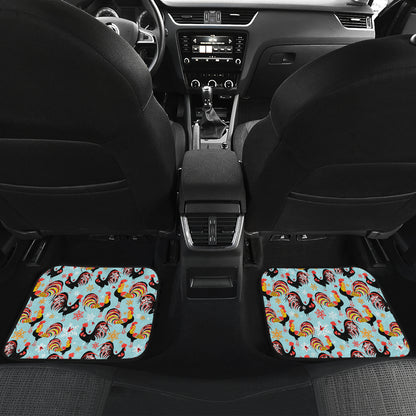 Rooster Themed Design Car Floor Mats Front Back