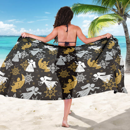 Angel Pattern Print Design 04 Sarong Pareo Wrap