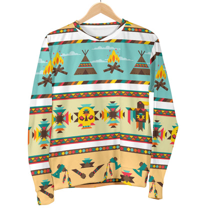 American indian Life Pattern Women Long Sleeve Sweatshirt