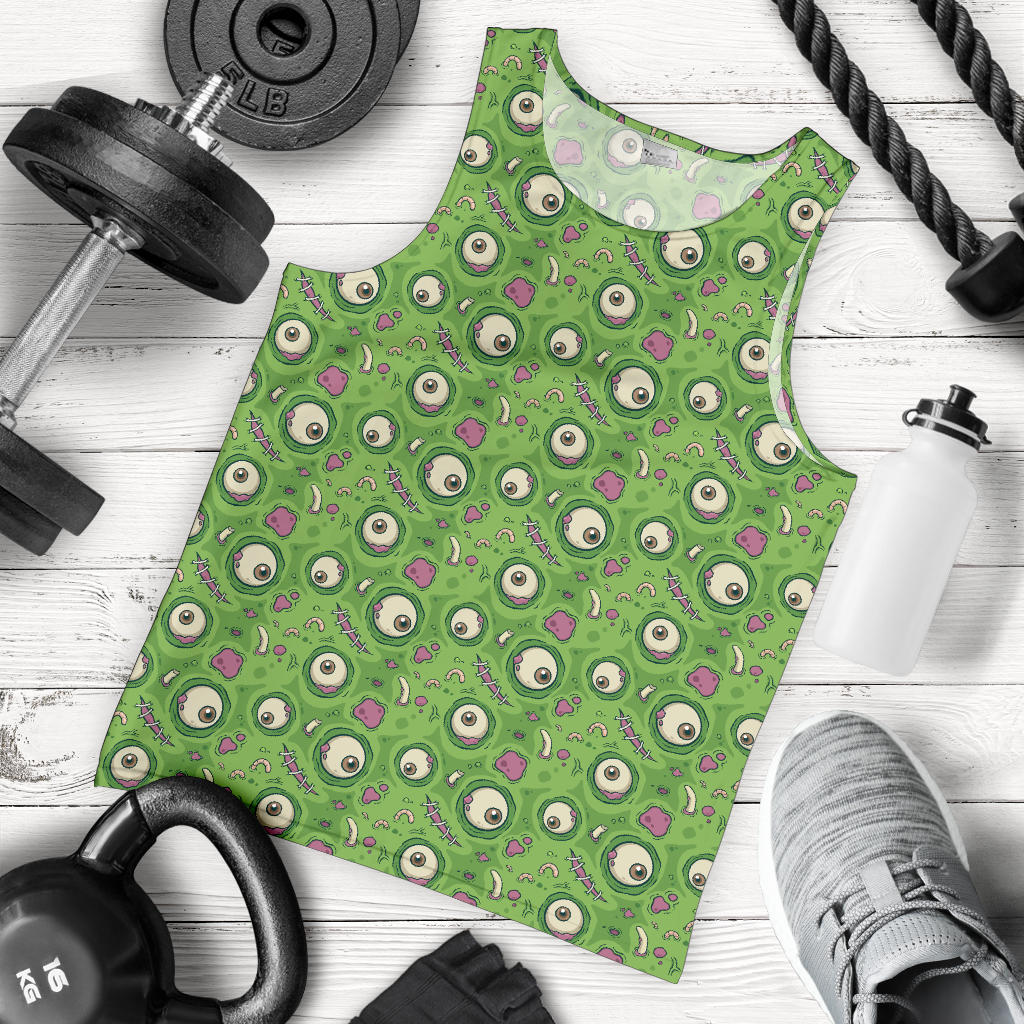 Zombie Eyes Design Pattern Print Men Tank Top