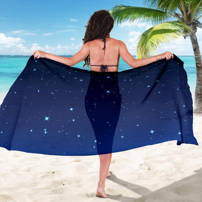 Night sky Pattern Print Design A01 Sarong Pareo Wrap
