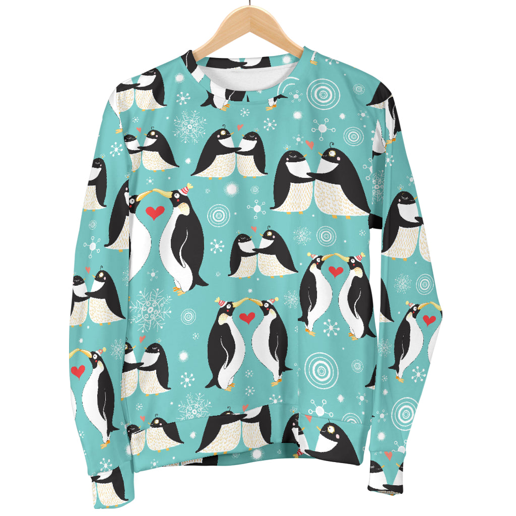 Penguin Love Print Women Long Sleeve Sweatshirt