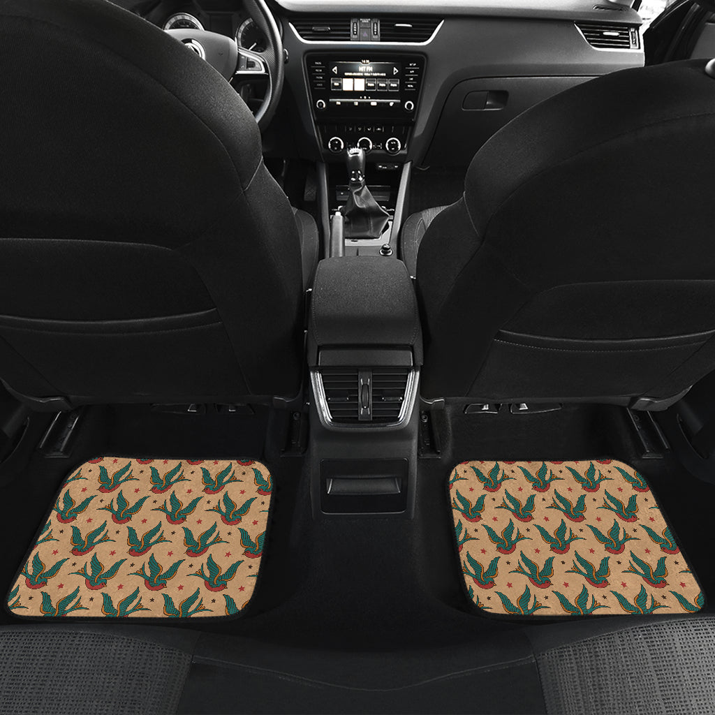 Old School Tattoo Swallow Design Car Floor Mats Front Back