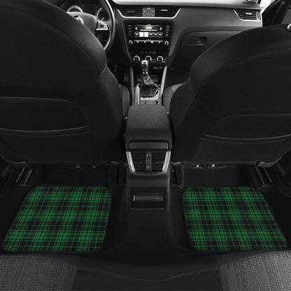 Green Tartan Plaid Pattern Car Floor Mats Front Back