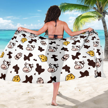 Cow Pattern Print Design 06 Sarong Pareo Wrap
