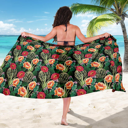 Cactus Pattern Print Design 06 Sarong Pareo Wrap