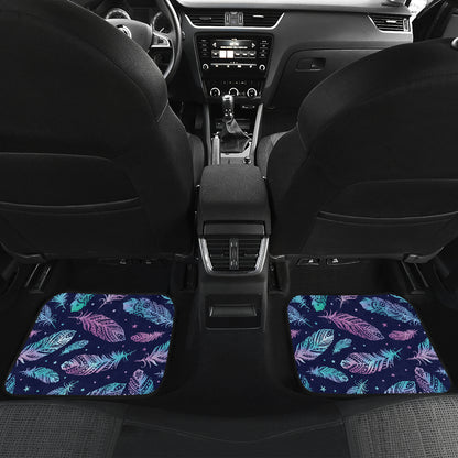 Feather Aztec Design Print Car Floor Mats Front Back