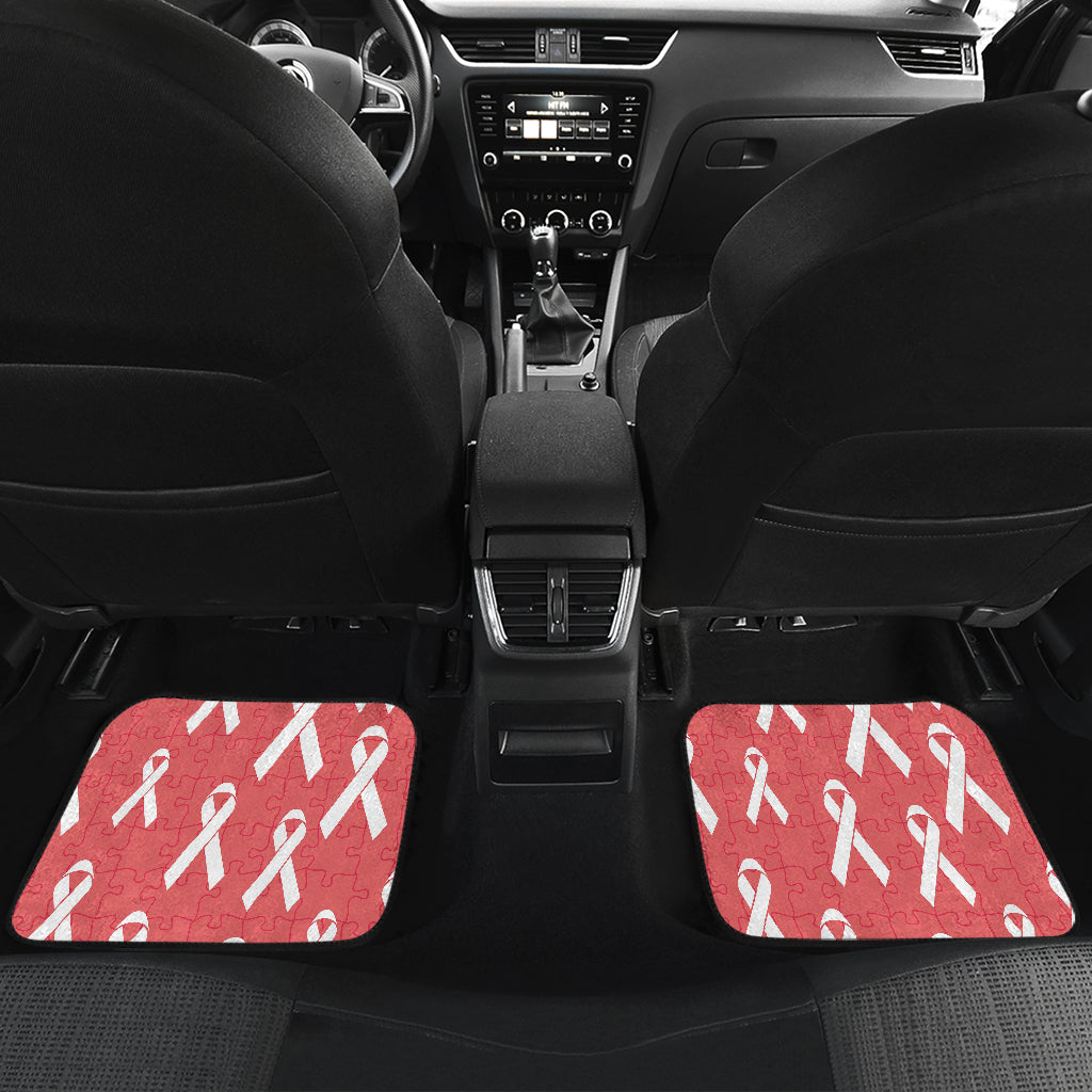 Autism Awareness Ribbon Design Print Car Floor Mats Front Back