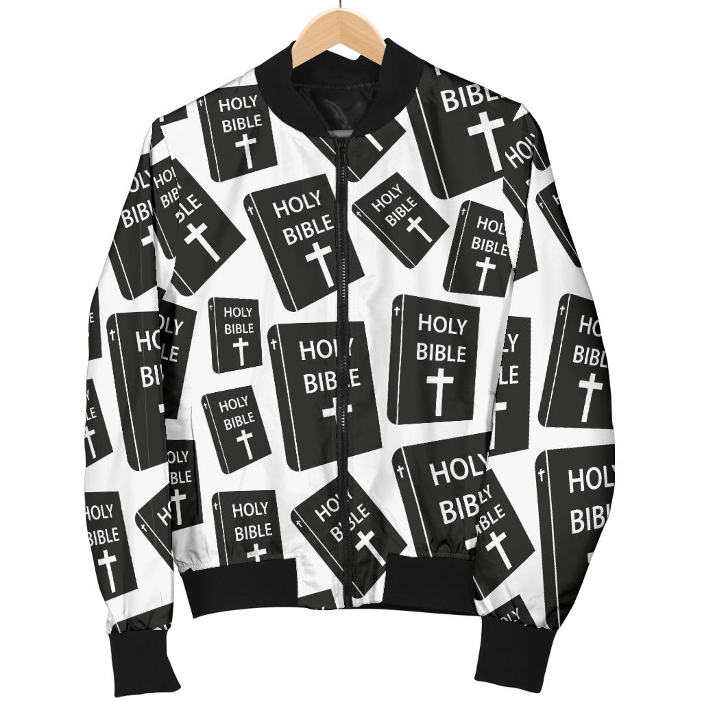 Christian Holy Bible Book Pattern Men Bomber Jacket
