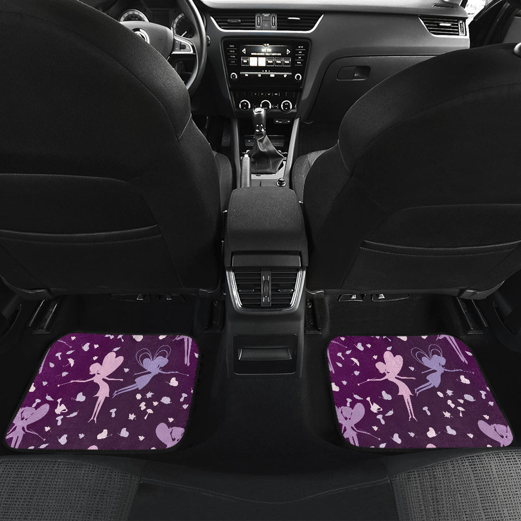 Fairy Pink Print Pattern Car Floor Mats Front Back