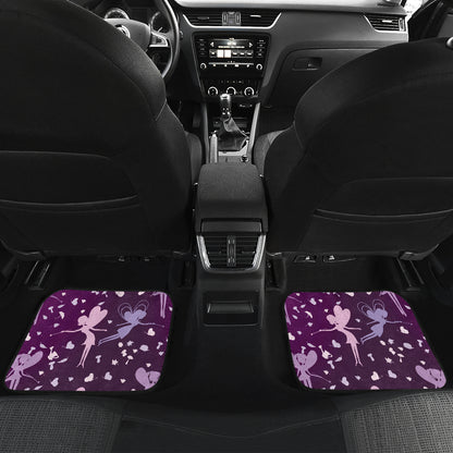 Fairy Pink Print Pattern Car Floor Mats Front Back