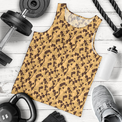 Wine Grape Design Print Men Tank Top