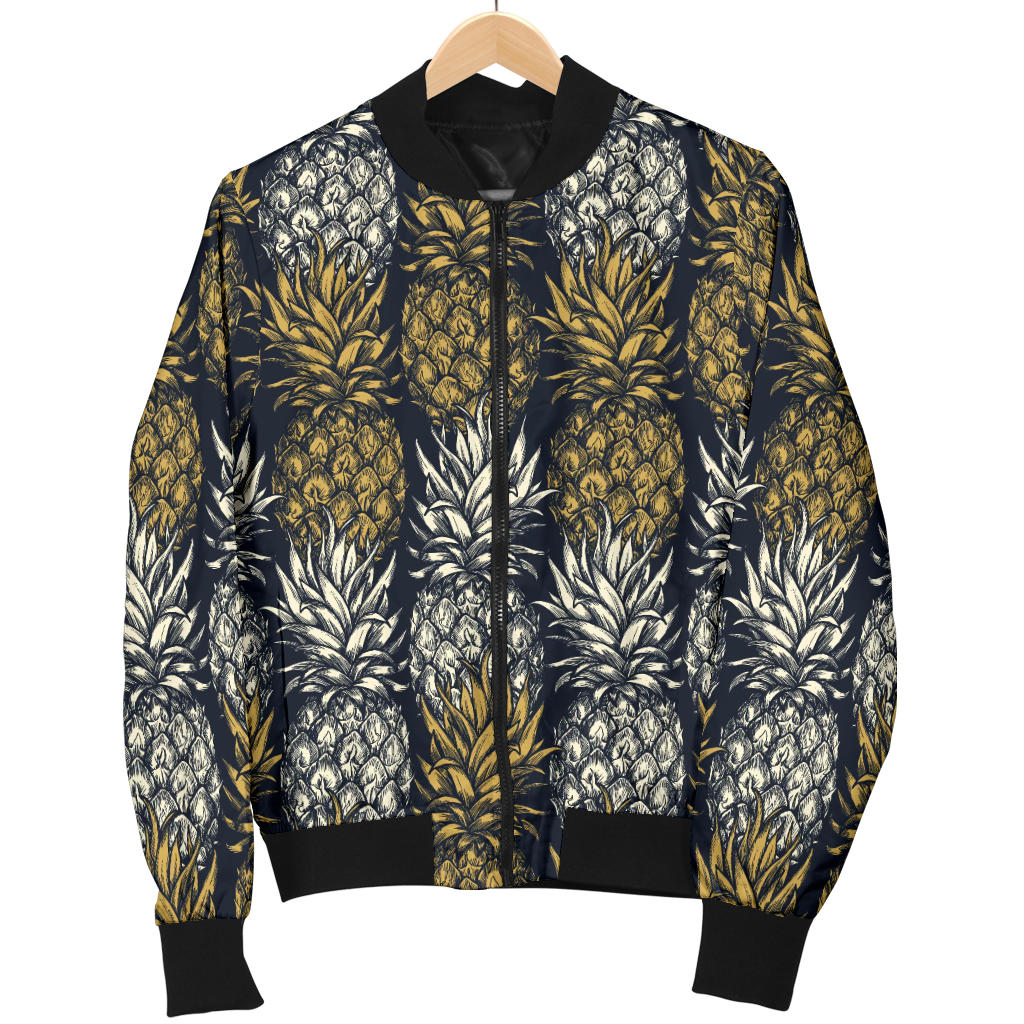 Pineapple Print Design Pattern Men Bomber Jacket