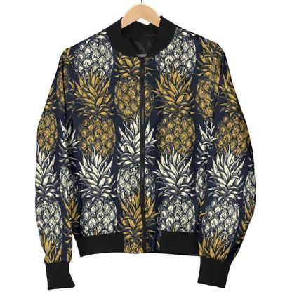 Pineapple Print Design Pattern Men Bomber Jacket