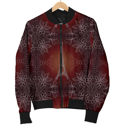 Eiffel Tower Drawing Print Men Bomber Jacket