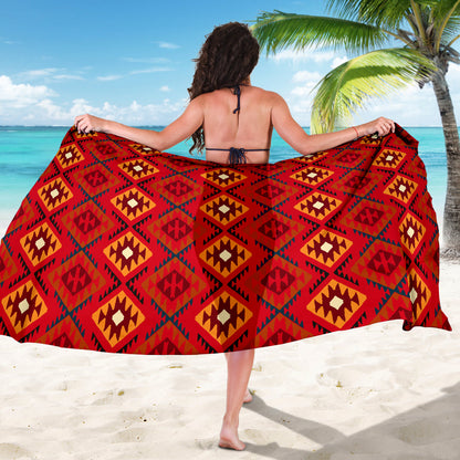 Aztec Pattern Print Design 06 Sarong Pareo Wrap
