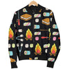 Camping Campfire Marshmallows Men Bomber Jacket