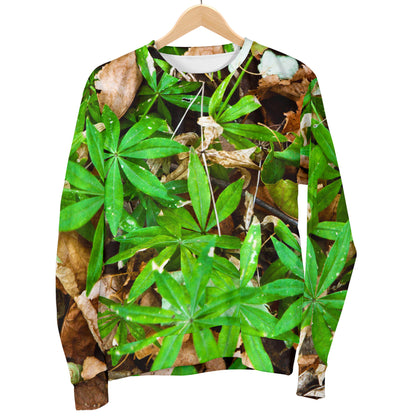 Camouflage Realistic Tree Fresh Print Women Long Sleeve Sweatshirt