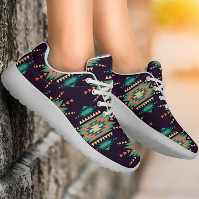 Navajo Geometric Style Print Pattern Athletic Shoes