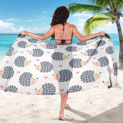 Hedgehog Baby Pattern Print Design 03 Sarong Pareo Wrap