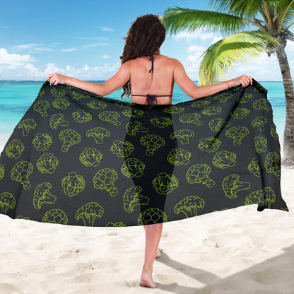 Broccoli Pattern Print Design 01 Sarong Pareo Wrap