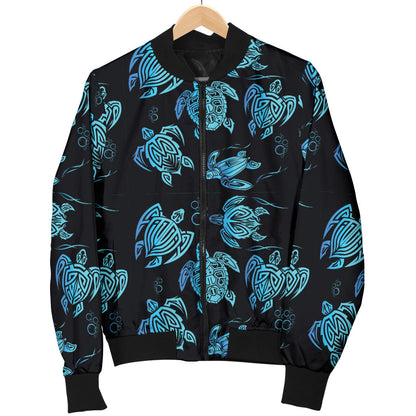 Tribal Turtle Polynesian Themed Design Men Bomber Jacket