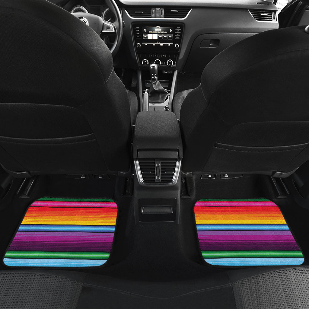 Mexican Blanket Colorful Print Pattern Car Floor Mats Front Back