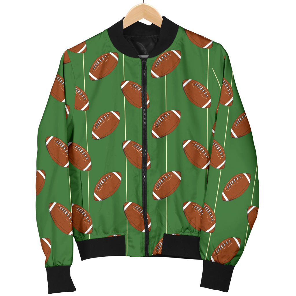 American Football on Field Themed Men Bomber Jacket