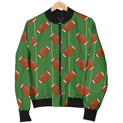American Football on Field Themed Men Bomber Jacket