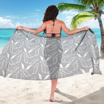 Angel Wings Pattern Print Design 01 Sarong Pareo Wrap