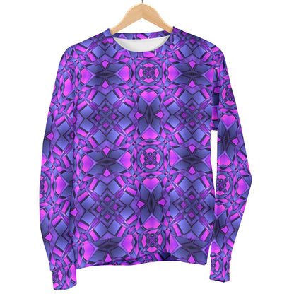 kaleidoscope Pattern Print Design Women Long Sleeve Sweatshirt