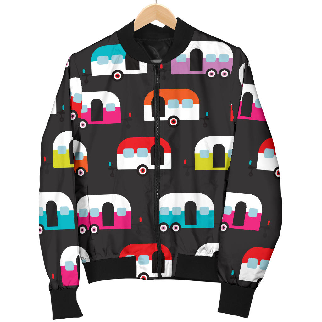 Camper Caravan Pattern Men Bomber Jacket