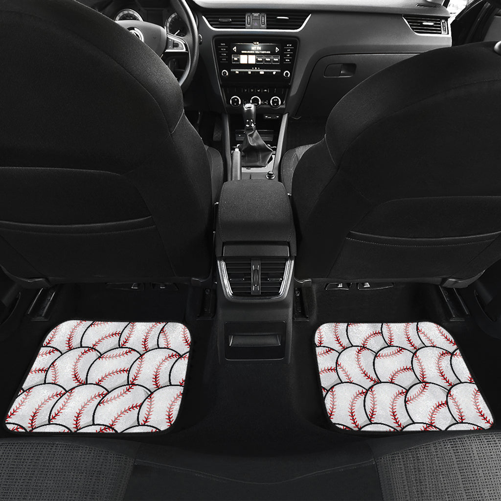 Baseball Pattern Car Floor Mats Front Back