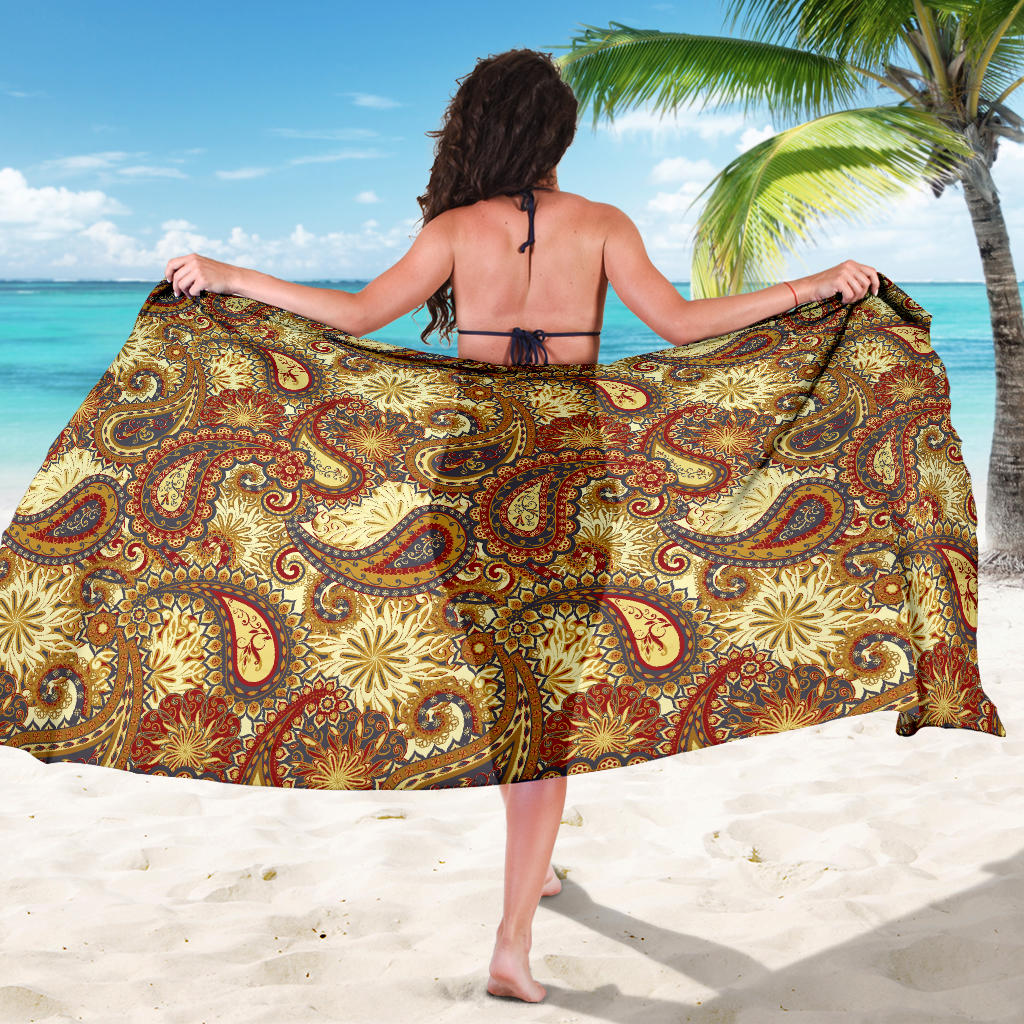 Boho Pattern Print Design 08 Sarong Pareo Wrap